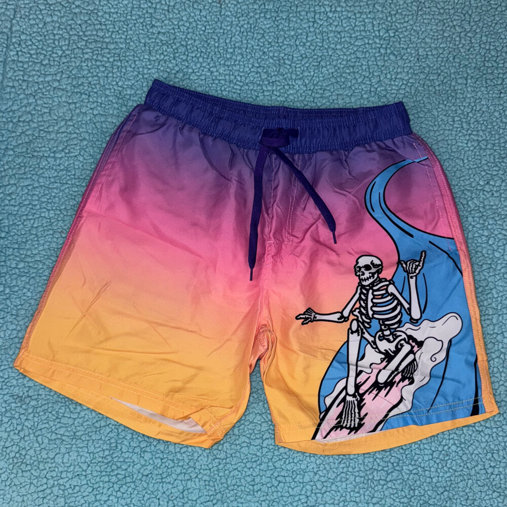 Chemistry Swim Trunks Gradient Surfing Skeleton Size Medium